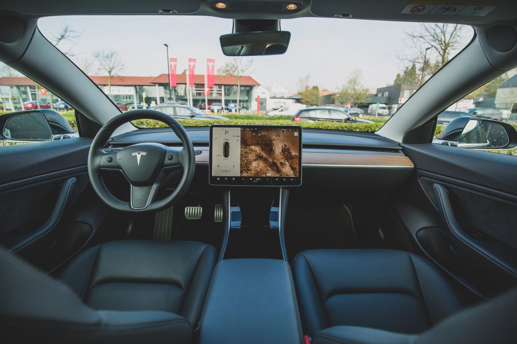 The futuristic Interior of Model 3