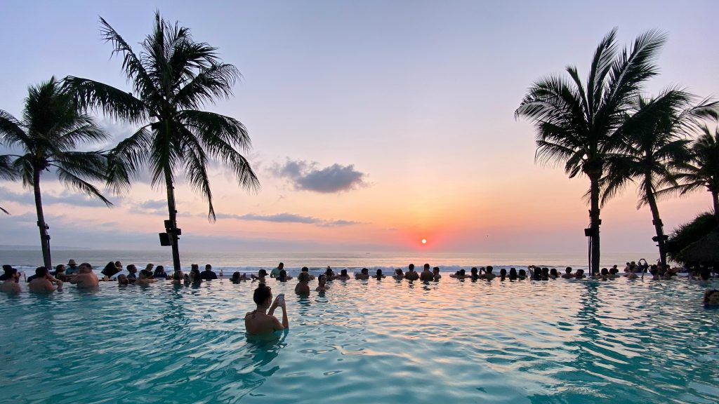 Sunsets over Bali, Indonesia.