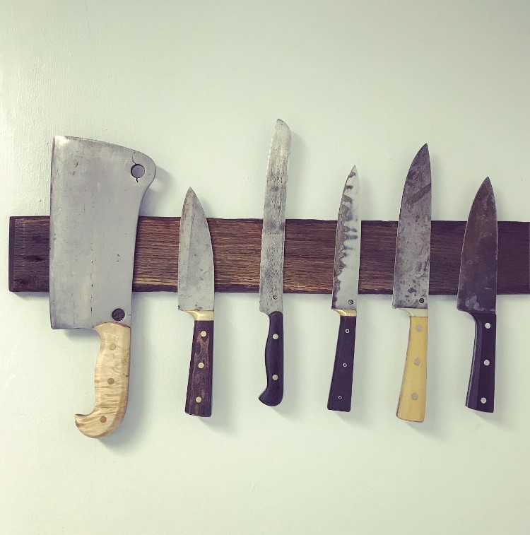 collection of knives made by Ben