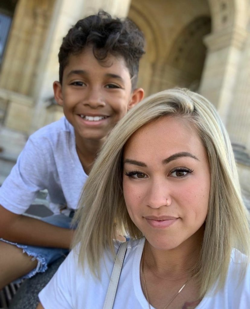 Dwayne Carter iii and his mother Sarah Vivan taking selfie