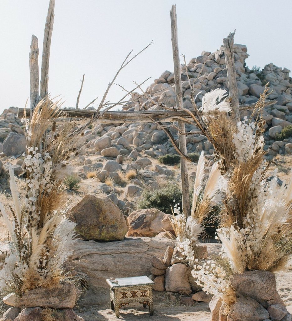 Olivia Korenberg Company's designing work in the middle of rocks and desert.