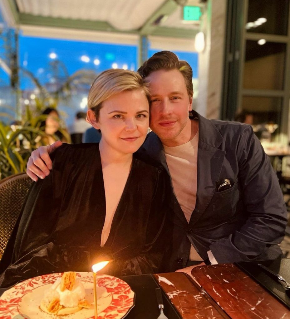 Ginnifer Goodwin ad Josh Dallas enjoying their dinner together.