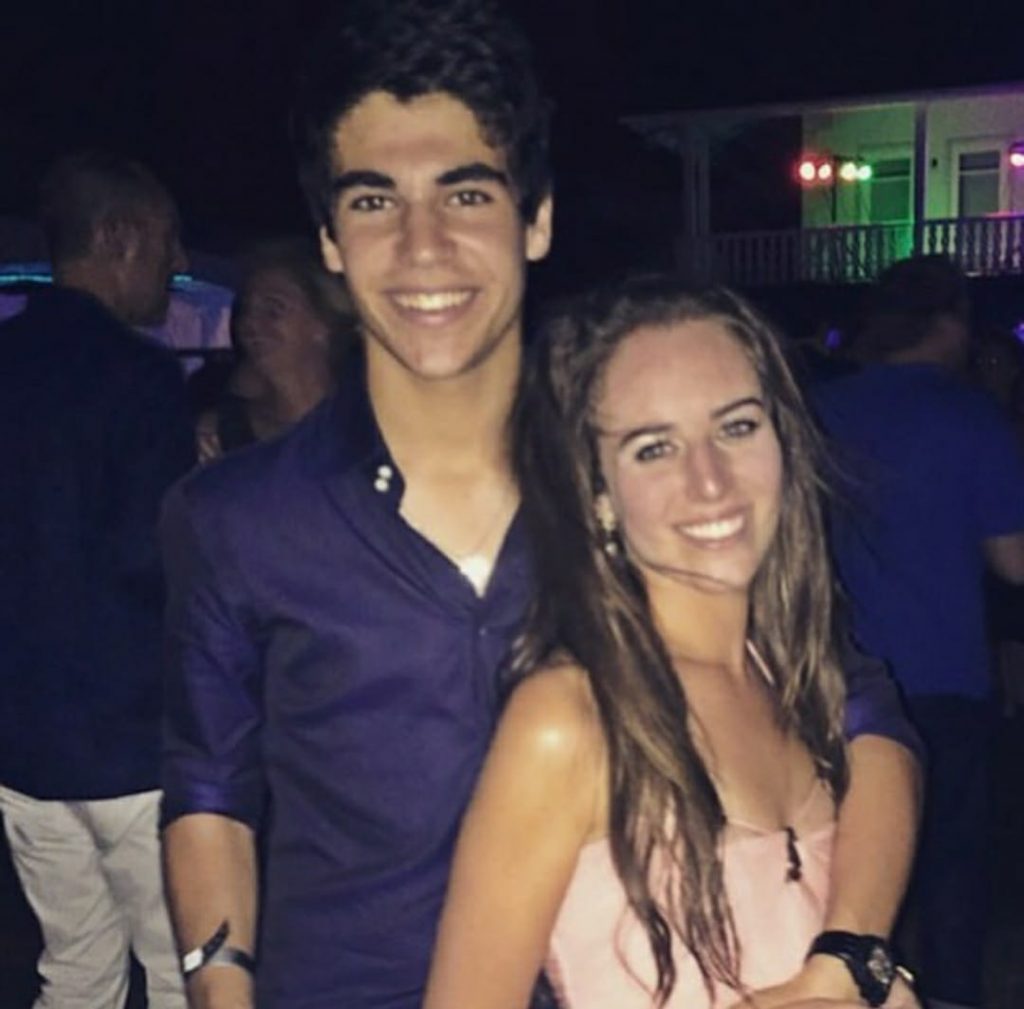 Lance Stroll and Chloe Stroll together enjoying a party.
