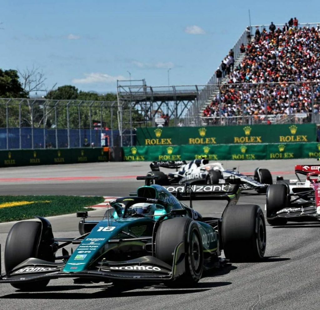 Racing car in a racing ground during a match. 