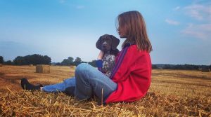 Isla Johnston with her pet