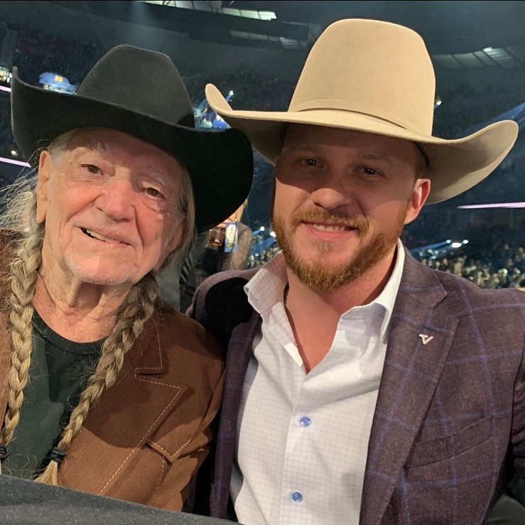 Cody Johnson with his Idol