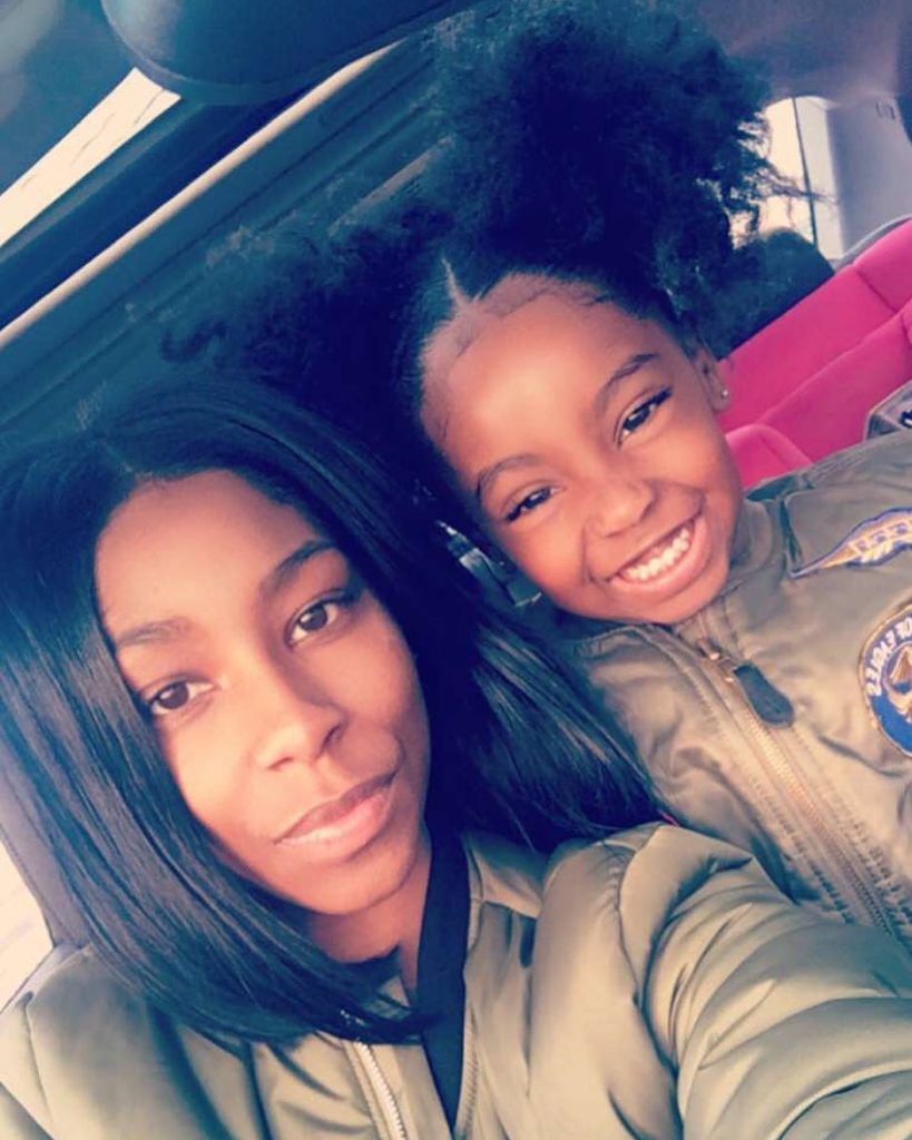 Arionne with her daughter Paris