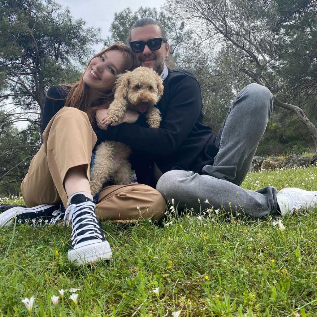 Elcin and Yunus with their pet