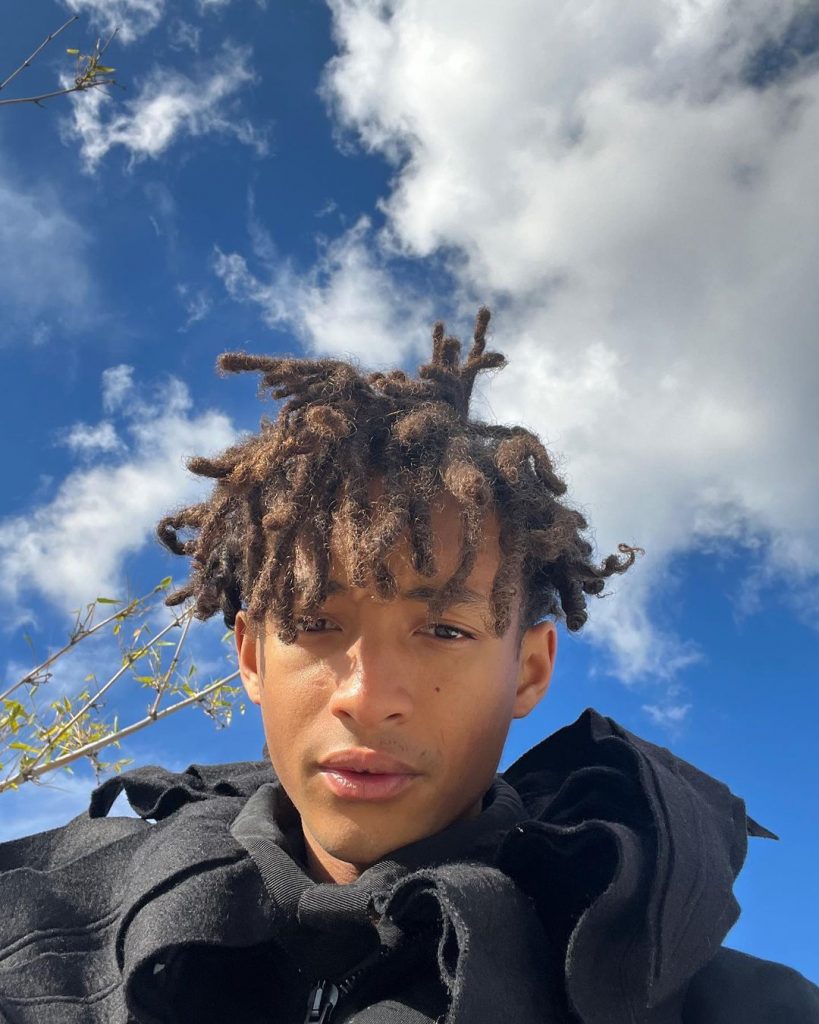 Jaden taking a selfie.