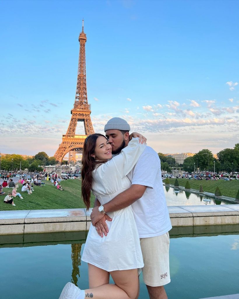 Anna with her boyfriend Glen in Paris.