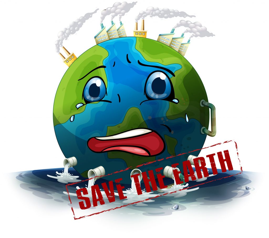 Save the earth icon illustration