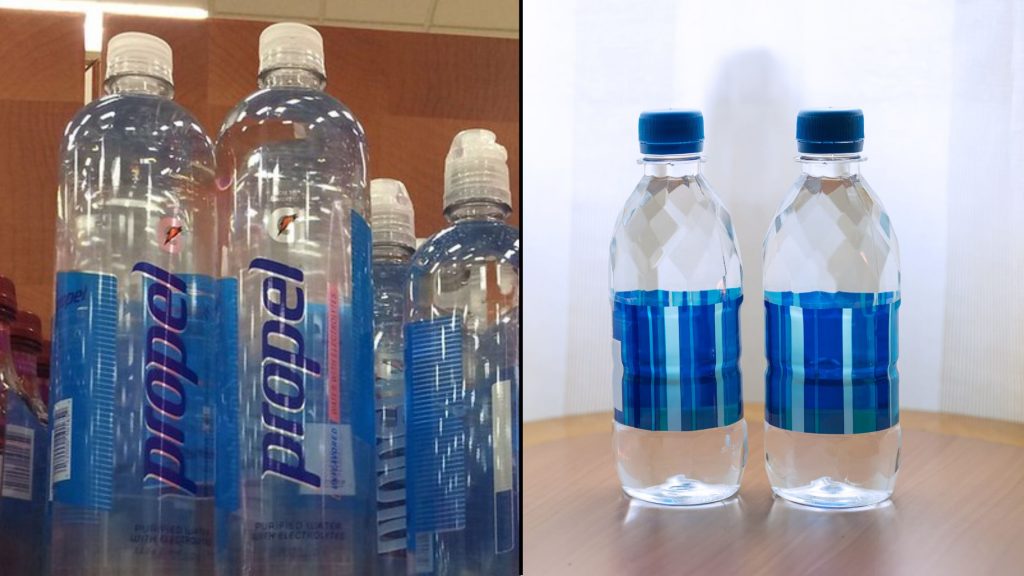 Normal Water and Propel Water 