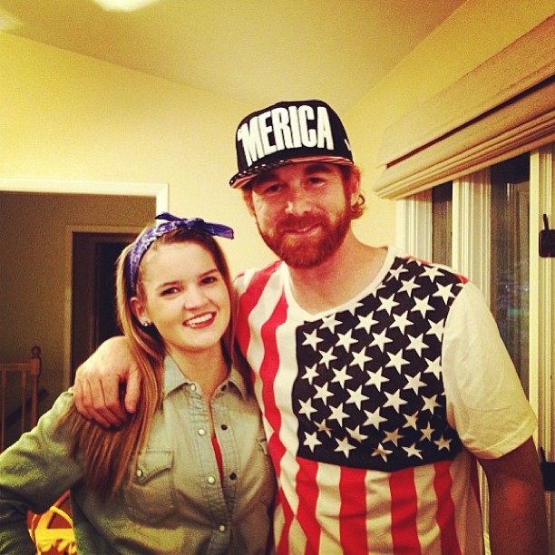 Andrew Santino with his little sister